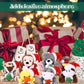Blueweenly 24 Pcs Mini Christmas Stuffed Animal Bulk Christmas Plush Keychain Decorations Xmas Small Plush Animal Toys With Sant