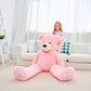 Ikasa Giant Teddy Bear Plush Toy Stuffed Animals (Pink, 63 Inches)