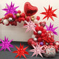 72 Pcs Pink Red Rose Gold Star Balloons, Big 26 Inch Explosion Starburst Foil Cone Balloons, Valentines Day Theme Balloons, 12 P
