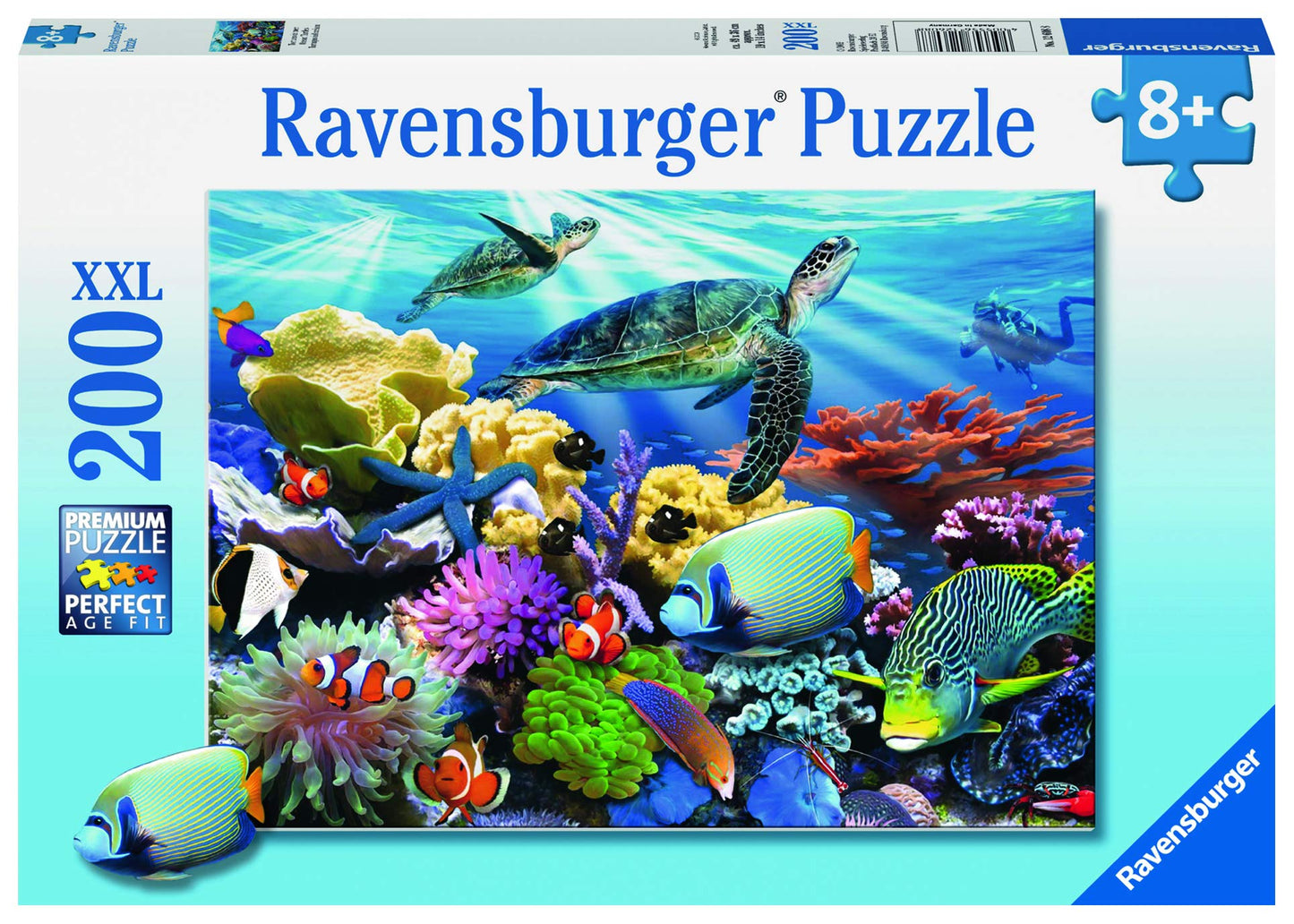 Ravensburger 200 Piece Ocean Turtles Jigsaw Puzzle for Kids - Creative & Concentration Enhancing, Perfect Gift for Holidays & Birthdays
