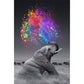 najiaxiaowu Classic Jigsaw Puzzle 1000 Pieces mature-themed Puzzle Wooden Puzzle Colorful Elephant DIY Modern Wall Art Picture Modern Art Home Decoration Creative Gifts 75X50Cm