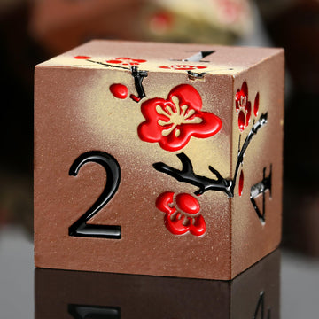Metal Dice Set DND, DNDND 7 PCS Metallic Flowers D&D Dice with Gorgeous Gift Case for D&D Dungeons and Dragon Tabletop Game (Bro