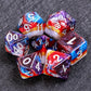 DND Dice Set, Solid Hierarchical Polyhedral Die,Colour Resin Dice Game Dice for D&D Dungeons and Dragons RPGs Role Playing Table