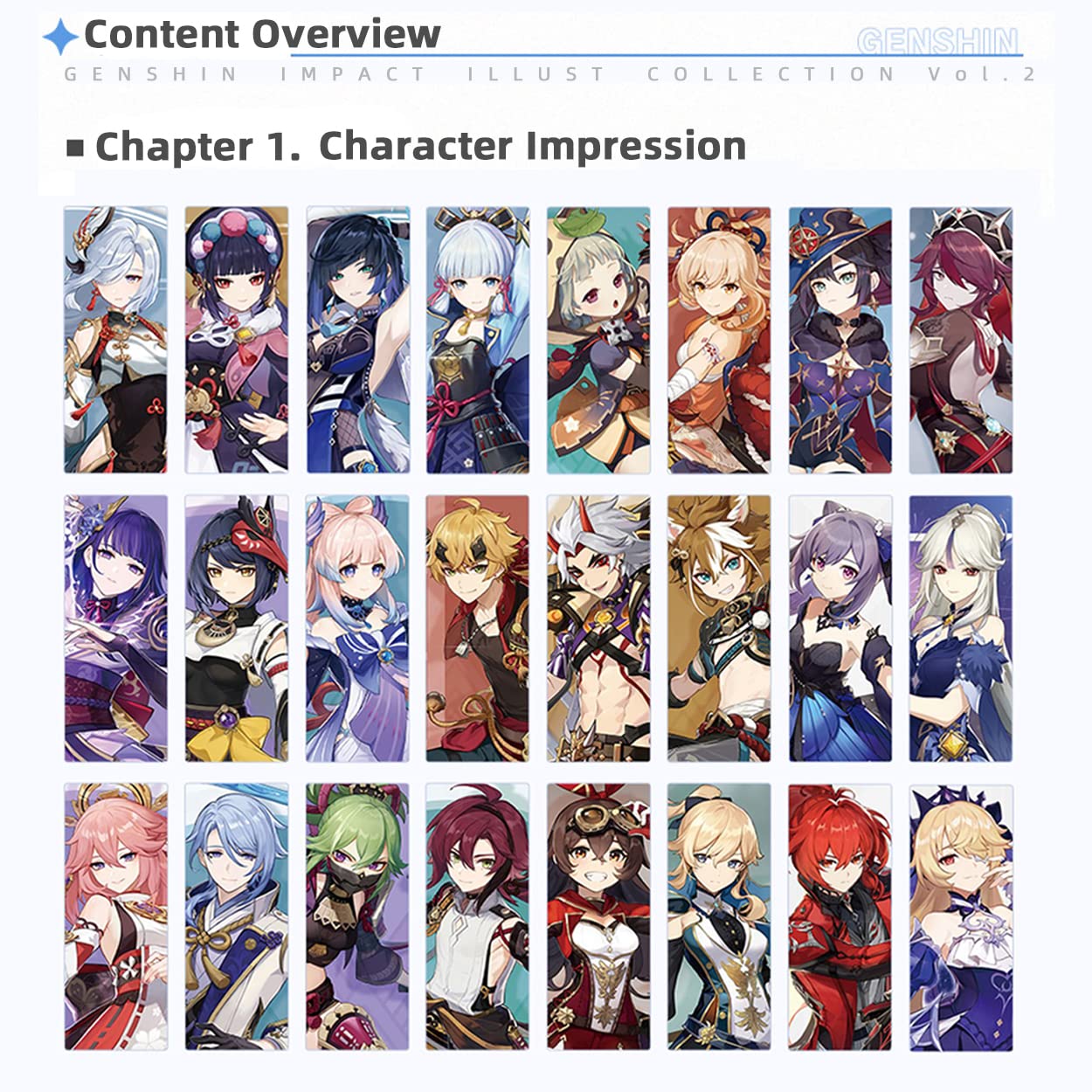 RZAHUAHU Genshin Impact Official Illustration miHoYo Original Merch Collection Set Vol.2(Game Version 2.0-2.8) (Vol.2)