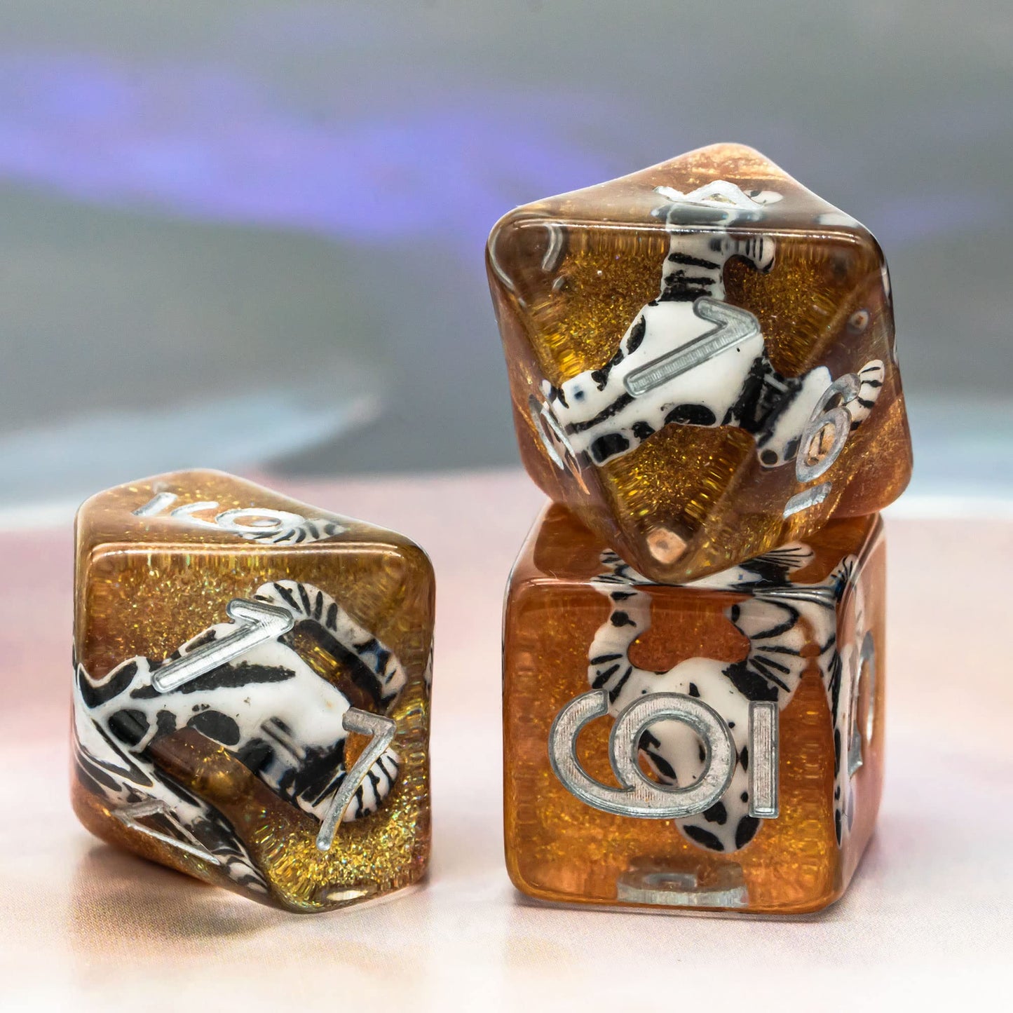 UDIXI 7 die DND Dice Set - Polyhedral D&D Dice for Role Playing Games, RPG Dice Set for Dungeons and Dragons MTG Pathfinder (Cow