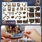 OurMiao Book Nook Kit Pirate Ship Aden, DIY Miniature Book Nook Kits for Adults, 3D Wooden Puzzle Bookshelf Insert Decor with Se