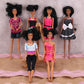 12 Piece African American Black Toy Doll Playset  11.8 enhanced Fashion Diversity Dolls  Variety Pack for Kids  Girls' Party Favors