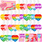 Weceit 30Pack Valentines Cards For Kids Classroom With Heart Pop Bubble Fidget Keychain Toys, Bulk Prizes Toys For Valentines Day Party Favors School Classroom Exchange Gifts Pack For Kids