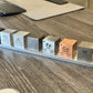 Heavenly Metals 1.5" Element Cube Set - 7 Pure Metal Density Cubes with Engraved Atomic Data - Science Specimens + Display Stand