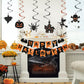 Ahfulife Halloween Party Decorations Set, Reusable Halloween Indoor Decorations Kit Including Happy Halloween Paper Banner For H