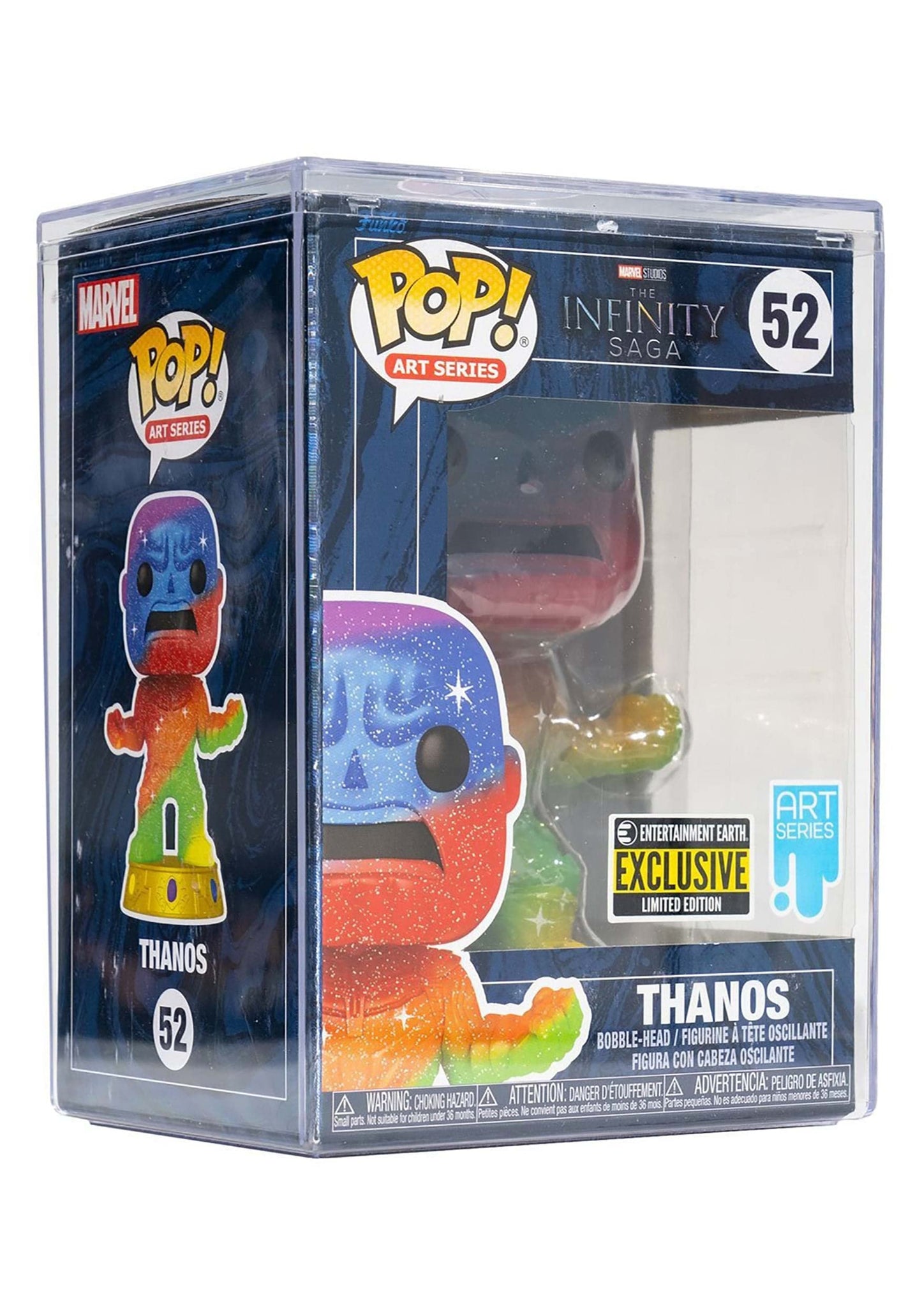 Funko Marvel Infinity Saga Thanos Art Series Pop! Vinyl Figure with enhanced Pop! Protector Entertainment Earth limited availability