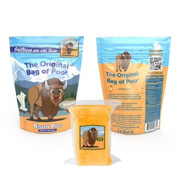 The Original Bag Of Poo, Novelty Cotton Candy Gag Gift (Orange Bison)