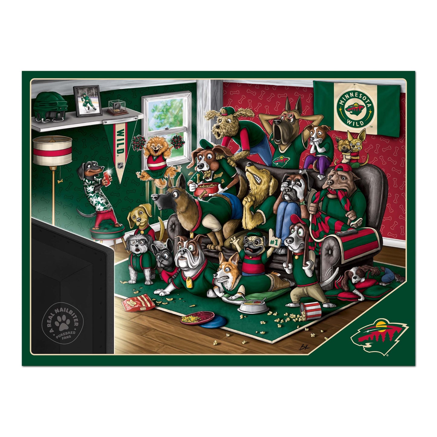 YouTheFan NHL Minnesota Wild 500pc Puzzle - Cardboard, Team Colors, Model 2502601