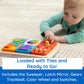 Fat Brain Toys PlayTab Essentials Busy Board for Toddlers, 3x3 inches, Multicolored, Plastic, Model F5091ML2