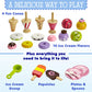Ice Cream Toy - Pretend Ice Cream Set - Ice Cream Set for Kids - Wooden Ice Cream Set