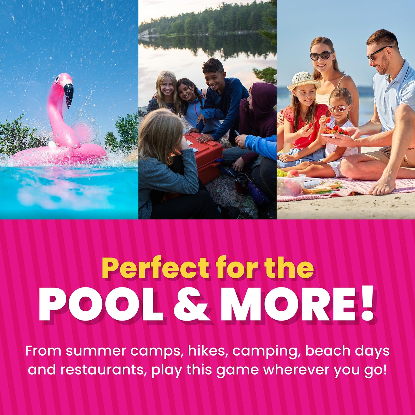 Taco Cat Goat Cheese Pizza - Poolside Edition - Waterproof Card Game For Outdoor Camping, Travel And Family Game Night - Wildly
