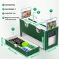 UAONO Card Deck Box for MTG, Double Card Storage Box with 2 Commander Display & 1 Dice Tray, Fits 200+ Double Sleeved Cards, Org