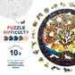 Wooden Puzzles for mature-themeds - Challenging Tree of Life mature-themed Puzzle  Unique Animal Shaped Wooden Jigsaw Puzzles for mature-themeds  Creative Gifts Family Games 13.3 * 13.3in 300pcs