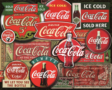 Springbok 1000 Piece Jigsaw Puzzle Coca-Cola Classic Signs - Made In Usa