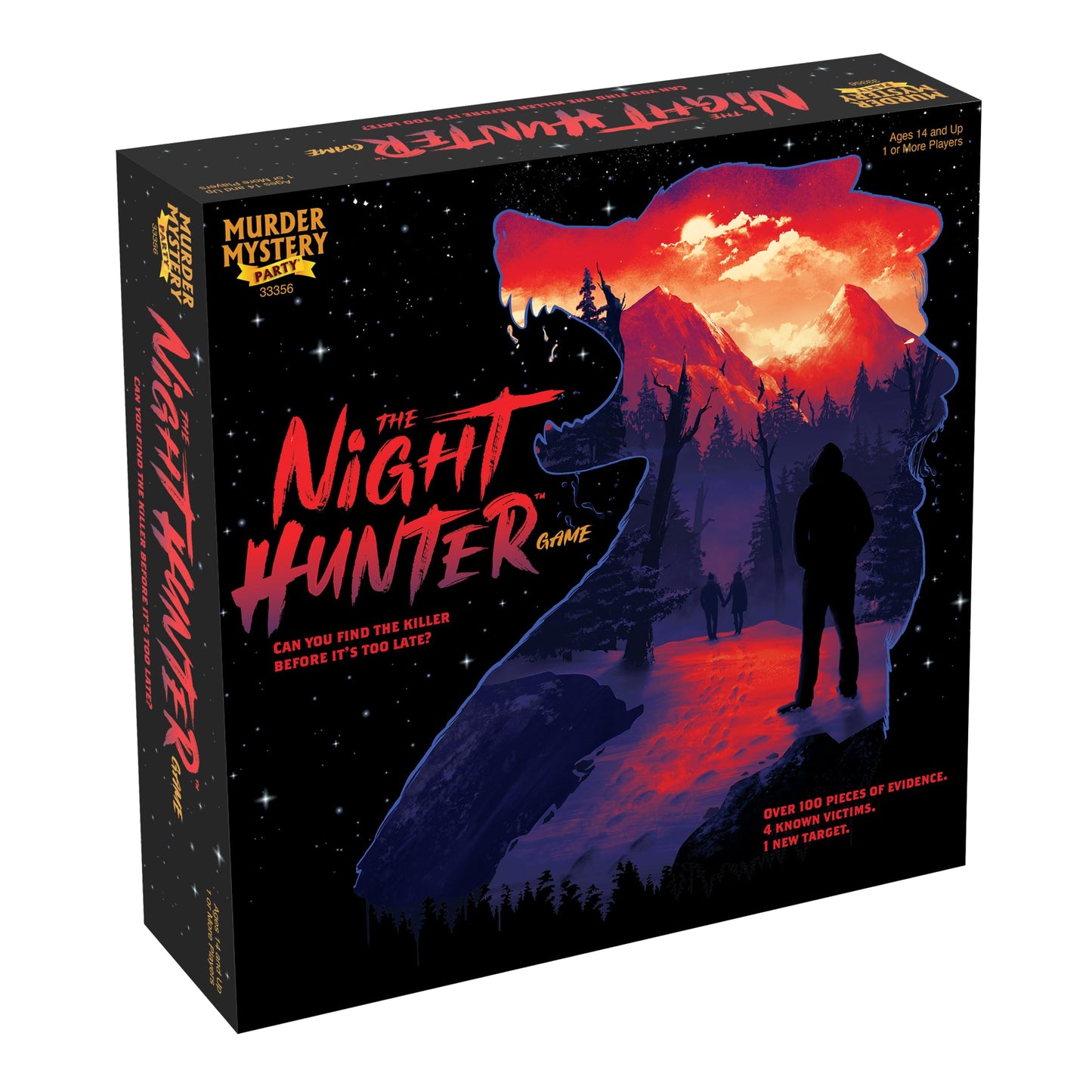Murder Mystery Party Game - The Night Hunter - Ages 14+ - Cardstock - 11.7" x 11.7" - Model 33356AMZN