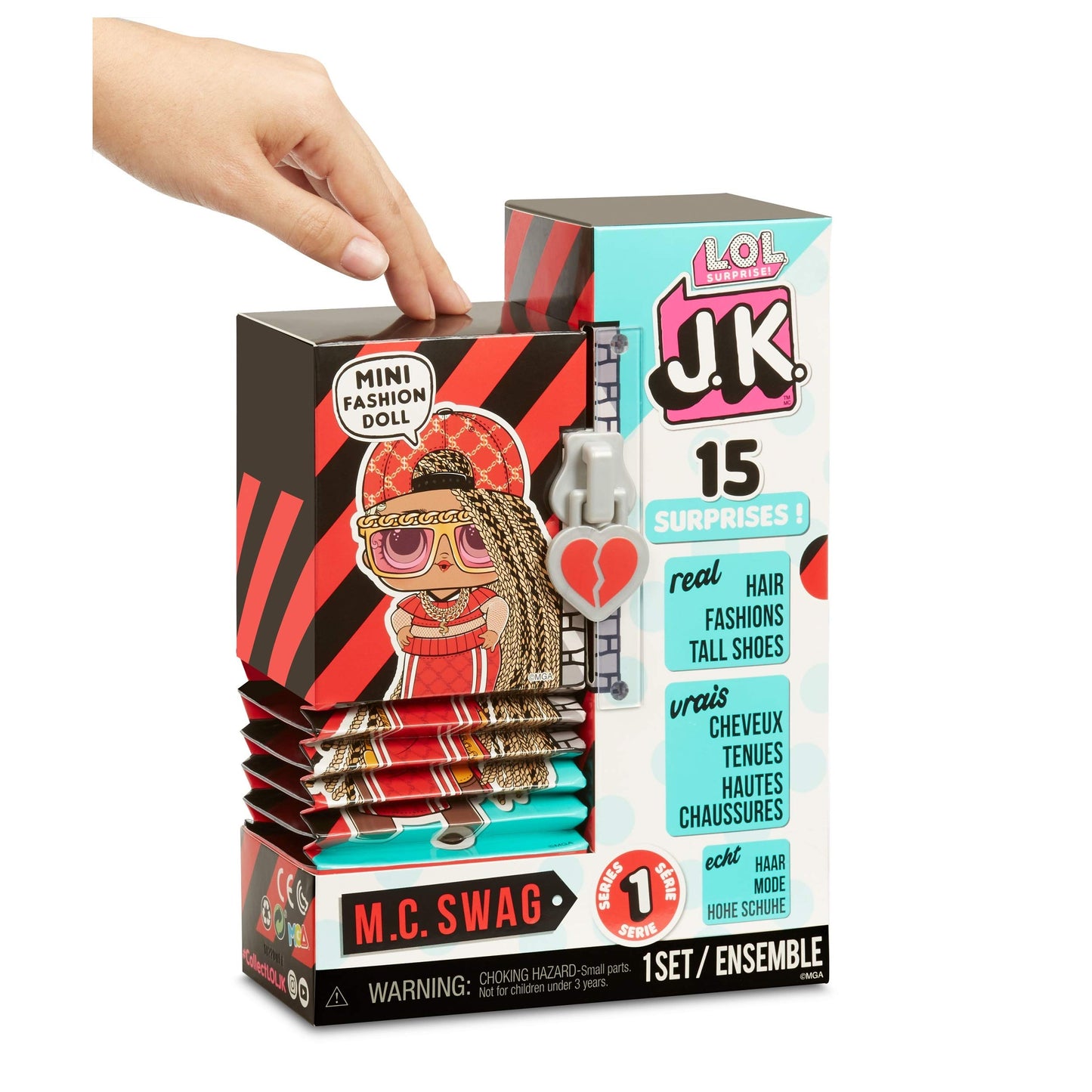 L.O.L. Surprise! JK Mini Fashion Doll MC Swag with 15 Surprises Including Dress Up Doll Outfits  limited availability Accessories - Gifts for Girls and Mix Match Toys for Kids 4-15 Years