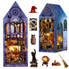 Ourmiao Book Nook Kit Magic Research Institute, Diy Miniature Booknook House Kit For Adults With Led Lights, 3D Wooden Puzzle Bo