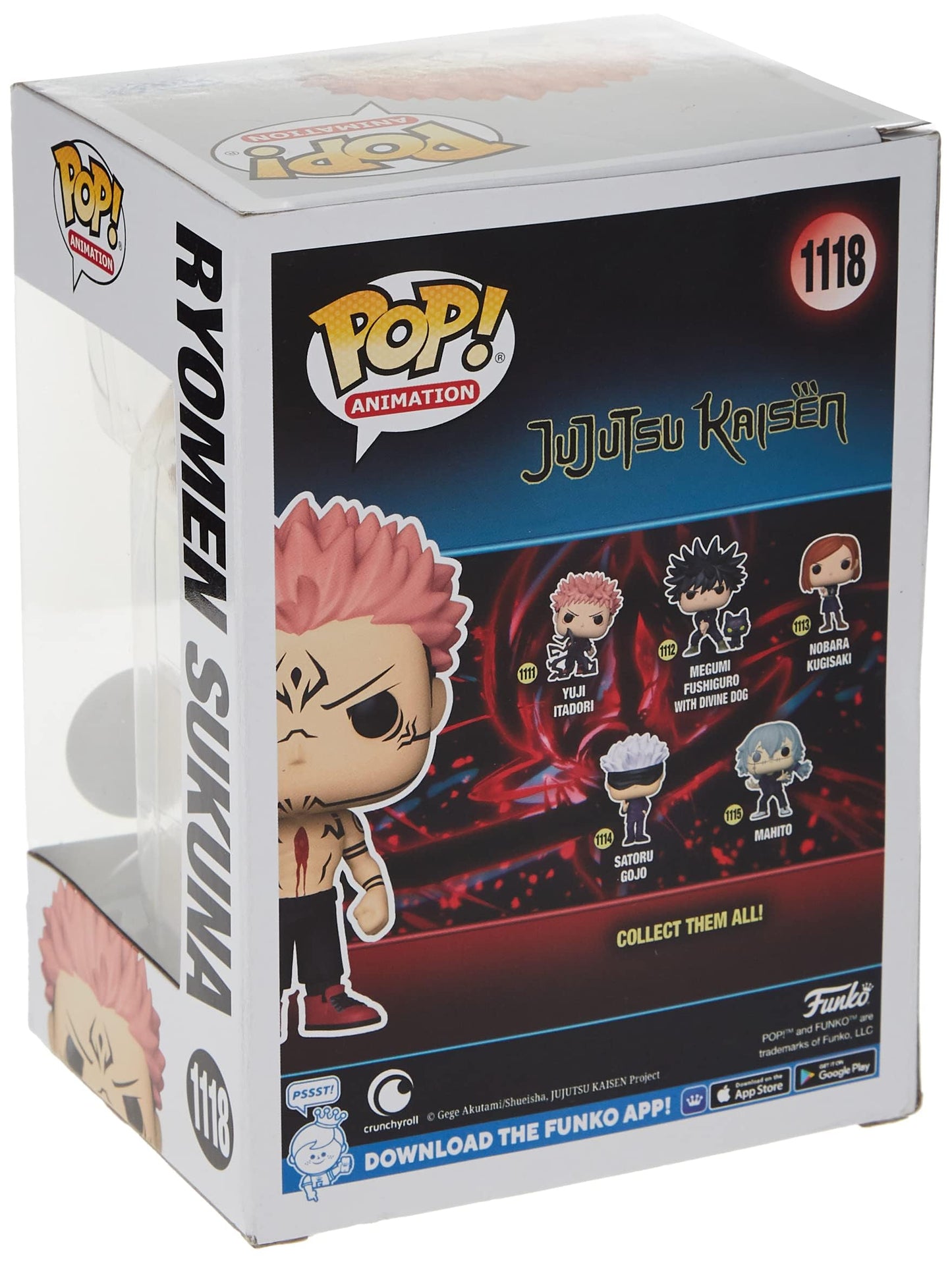 Funko Jujutsu Kaisen POP Vinyl Figurine Sukuna w/Heart 9 cm - Multicolor, Model 62648, Collectible Animation Toy