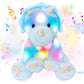 Cuteoy Blue Triceratops Led Musical Stuffed Animal Light-Up Singing Plush Dinosaur Adjustable Volume Lullaby Plushies Birthday Christmas Toy Gifts For Kids Toddler Girls, 13'