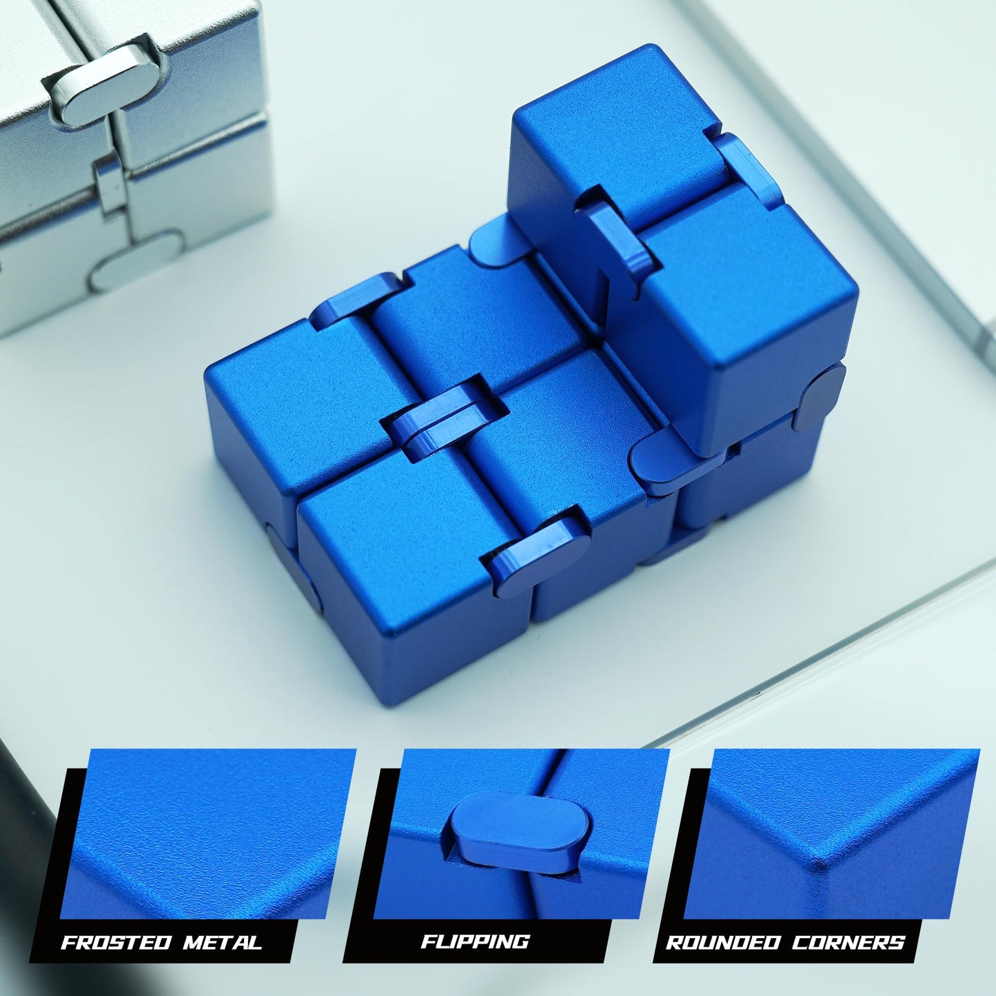 Dolasev Infinity Cube, Fidget Toys Metal, Adhd Desk Toys For Anxiety, Sensory Items For Adults, Cool Gadgets For Kids Party Favo