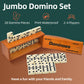 Dominoes Set for mature-themeds  Dominoes Set Double Six  Double 6 Jumbo Domino Tiles with Spinner in limited availability Wooden Box 28 pcs Large Size Domino Set 28 Tiles with Brown Wooden Case