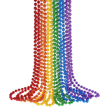 Zzyfgh 12 Pcs Pride Bead Necklaces, Gras Beads Necklaces, 33'' Lgbtq Pride Beads Women Men Stuff Pride Bead Accessories For Gay