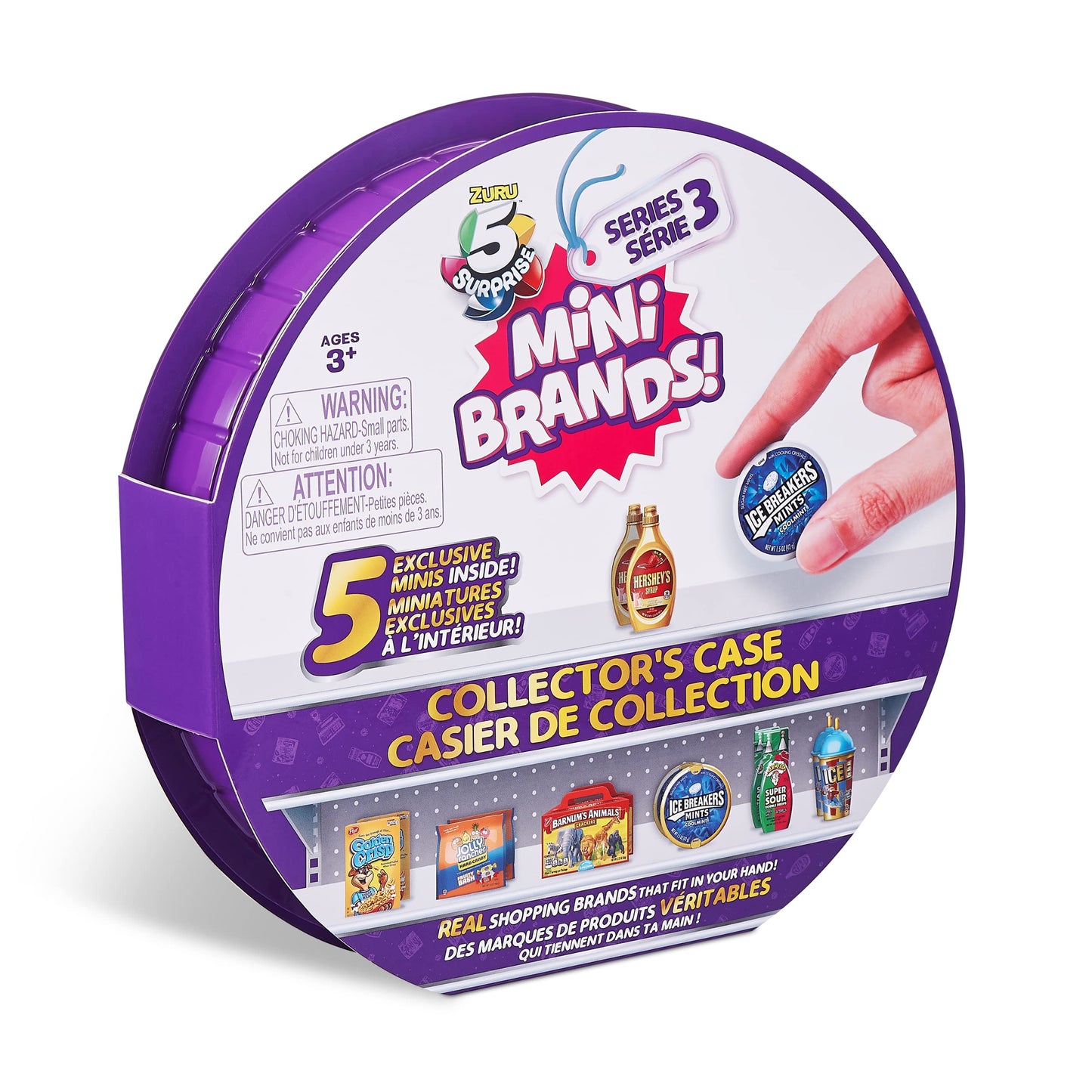 5 Surprise Mini Brands Series 3 Collector's Case - Store & Display 30 Minis with 5 limited availability Minis by ZURU  Multi
