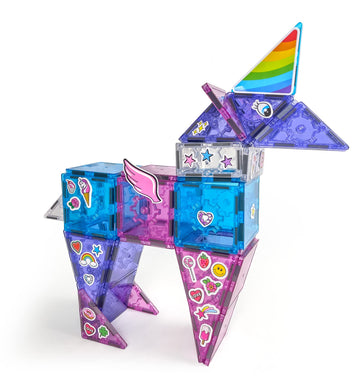 Tytan Tiles Ultimate Unicorn Magnetic Tiles Building Set, Adorable Kids Stem Toy, Creative Play, Shape & Pattern Recognition, Fi