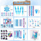 BenLouis 216Pcs Frozen School Stationery Party Favors Winter Snowflake Themed Classroom Gift Reward Prizes Bulk for Students Kid