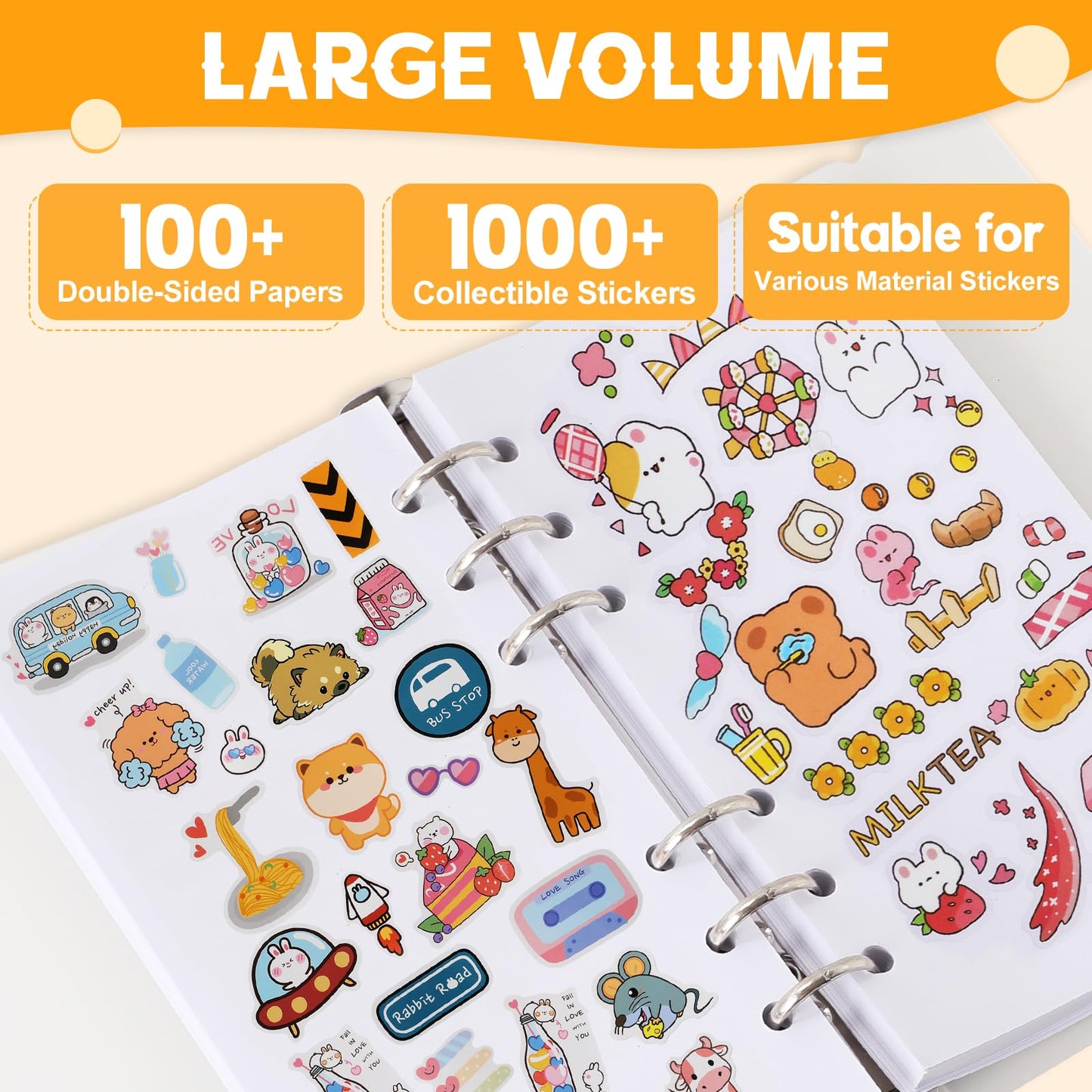 Reusable Sticker Book 100 Sheets Sticker Collecting Album Sticker Collection Accessories Activity Sticker Album For Collecting S