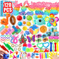 120Pcs Fidget Toys Pack, Bulk Party Favors For Kids, Stocking Stuffers, Treasure Box Chest, Birthday Party, Classroom Carnival P