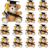 Chuangdi 12 Pcs 4 Inch Mini Graduation Bears Bulk Class of 2025 Mini Teddy Bears Plush Stuffed Animals with Diploma Cap Sash for