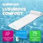 TRC Recreation Sunsation 1.75  Thick Vinyl Coated Foam Swimming Pool Float Mat mature-themed Lounger with Built-In Roll Pillow  White