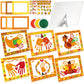 24 Sets Thanksgiving Handprint Crafts Kits for Kids DIY Thanksgiving Hand Keepsake Craft with 3 Large Ink Pads Fall Palm Paintin