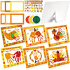 24 Sets Thanksgiving Handprint Crafts Kits for Kids DIY Thanksgiving Hand Keepsake Craft with 3 Large Ink Pads Fall Palm Paintin
