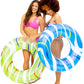 Monsoon [Citrus] 2-Pack Luxury Pool Floats Swimming Float Beach Swim Tube Floaties Ring Tubes - Blue Green