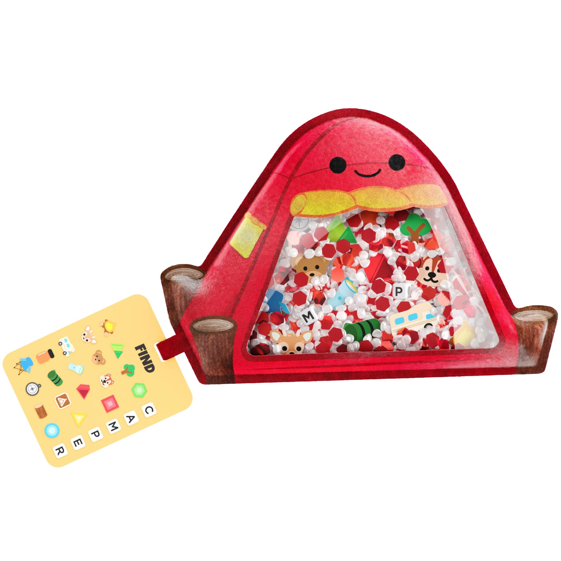 Bizyboo - The Original Seek & Find Plush - Hidden Object Search Problem Solving Educational Matching Game For Kids 2 And Up (Smores)