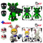 Set 12 Pcs Inspired By Game Five Night At Freddys Toys | Mini Figures With Masks | Fnaf Action Figure [Rockstar Bonnie, Montgomery Gator, Chica, Human Security, Radioactive Foxy Etc.]