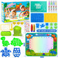 Water Doodle Mat for Kids 32x40 Inch, Reusable Coloring Mat Educational Toy for 3 4 5 6 7 8 Years Old Girls & Boys, Neon Color M