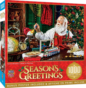 MasterPieces 1000 Piece Christmas Jigsaw Puzzle - Santas Workshop - 19.25x26.75
