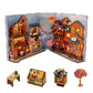 GuDoQi DIY Book Nook Kit  Dollhouse Wood Bookend  Booknook Bookshelf Insert  DIY Miniature Dollhouse Kit  Bookends Model Build for mature-themed  Gift for Birthday Easter Day  Sakura Japan Corner