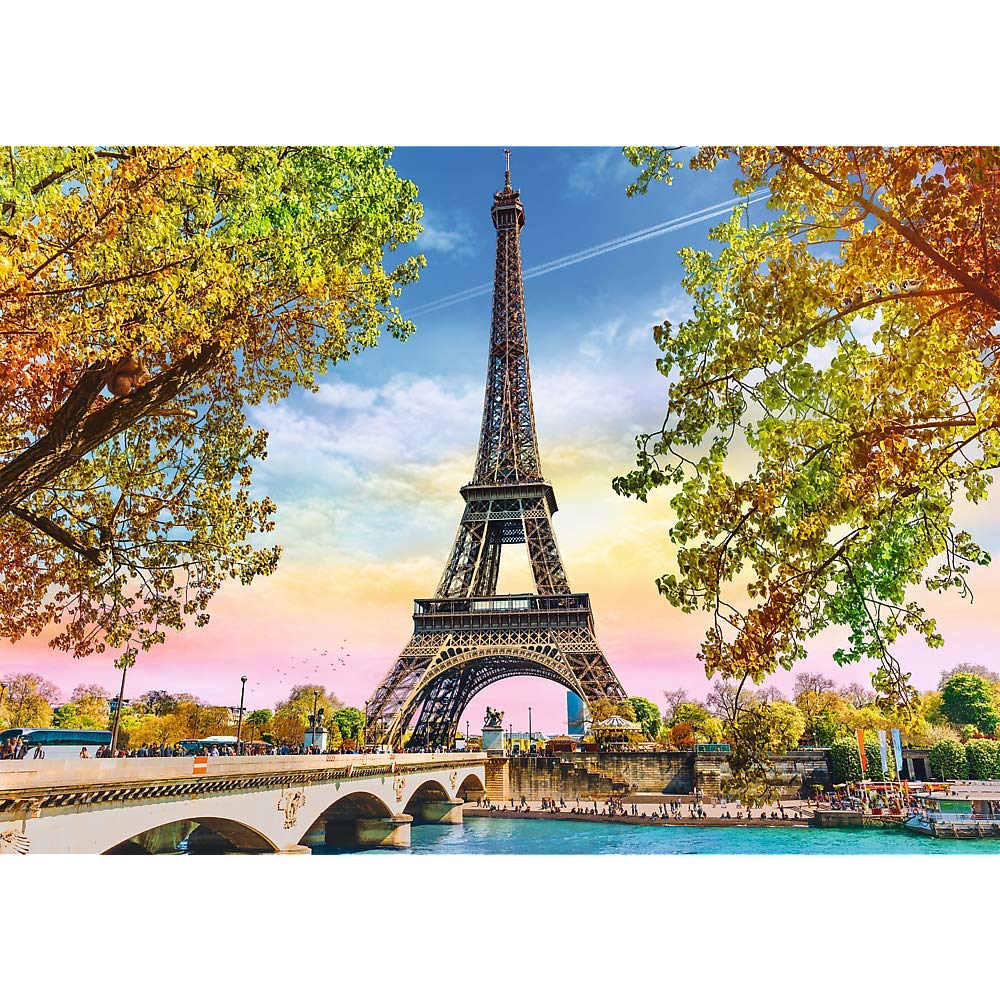 Trefl 500 Piece Jigsaw Puzzle - Romantic Paris, 19"x13", Multicolor, Model 37330, Fun for Adults & Kids 10+