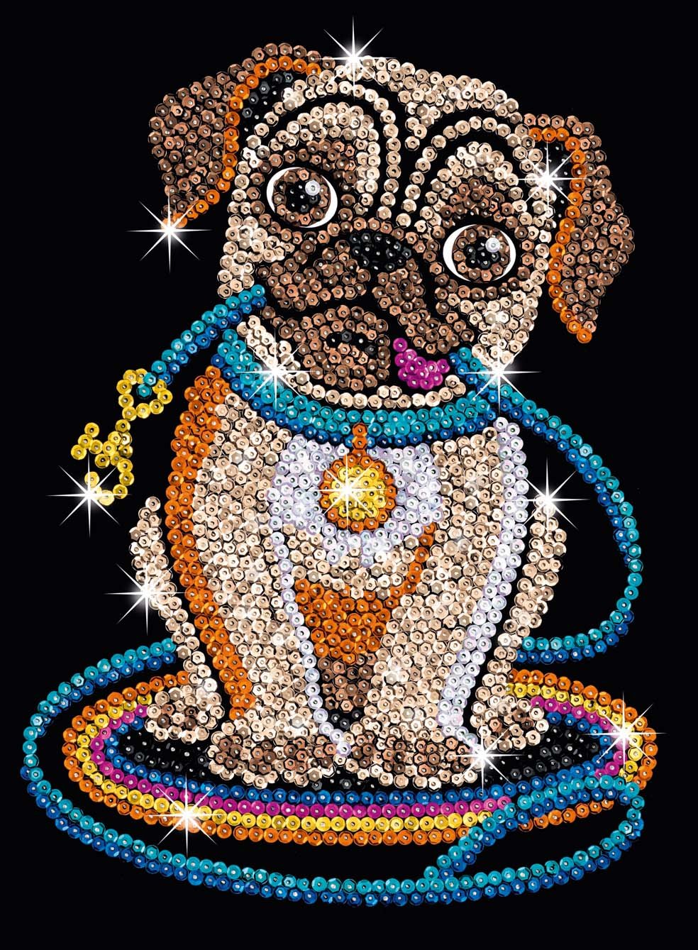Sequin Art Red, Pug, Sparkling Arts and Crafts Picture Kit, Creative Crafts, Multicolor (1502)