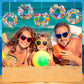 Hollowfly 48 Sets Summer Ocean Wreath Craft Kits Sea Animal DIY Wreath Hanging Ornaments Make Your Own Ocean Paper Craft with St