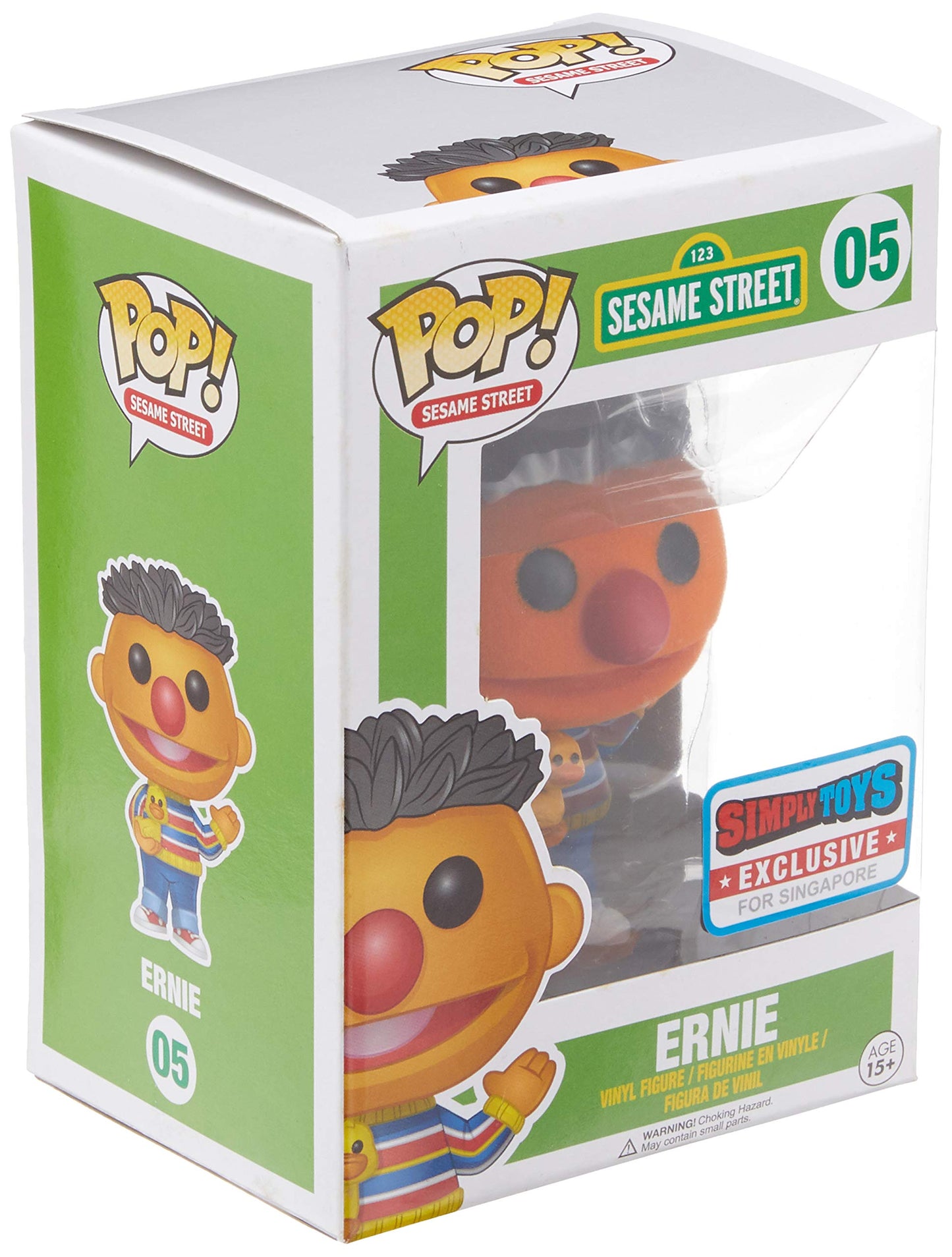 Funko Pop Sesame Street Ernie Flocked Exclusive Vinyl Figure